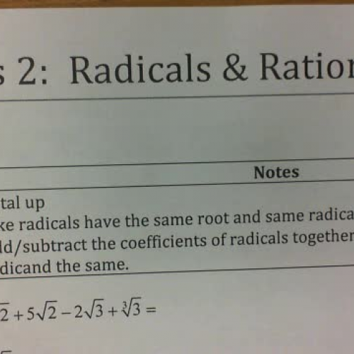 Basics 2 - Radicals