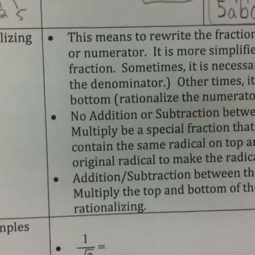 Basics 2 - Rationalizing