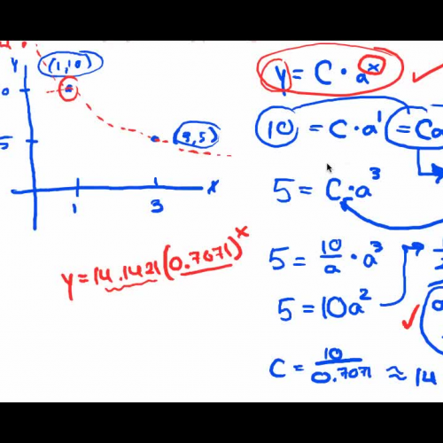 Video: Exponential functions through two points