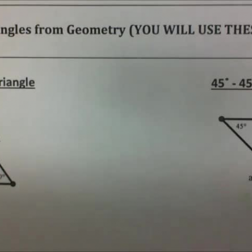 Basics 4: Special Right Triangles