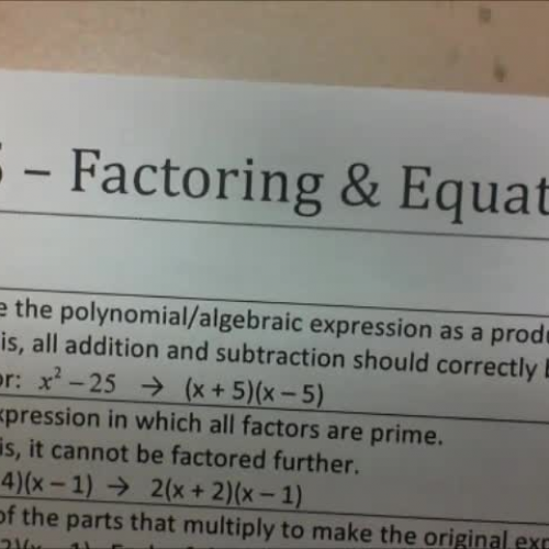 Basics 5 - Factoring