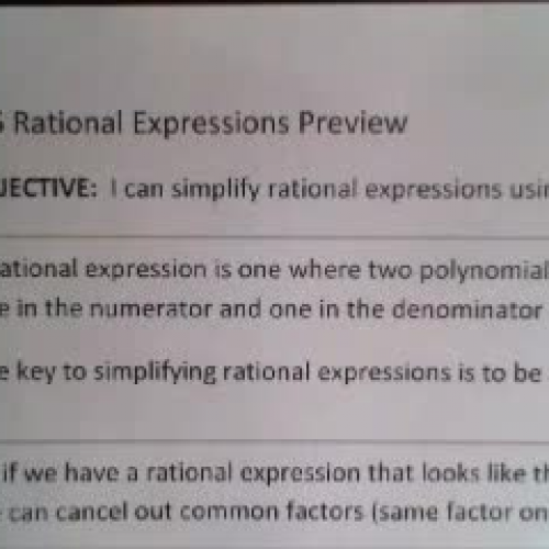 P.5 Rational Expressions Preview