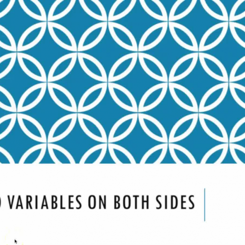 2 step and variables on both sides