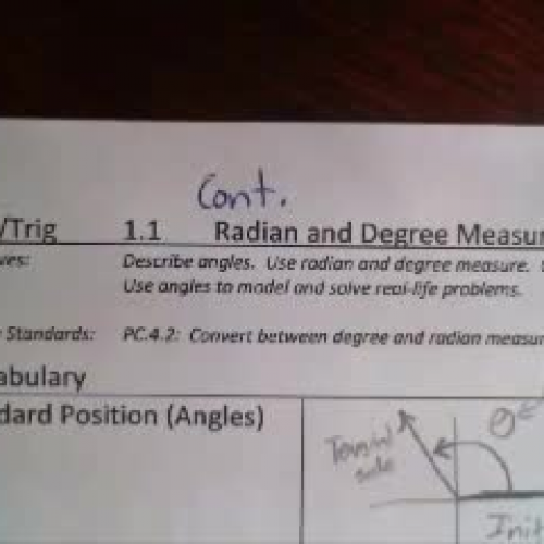 Trig 1.1 Radians