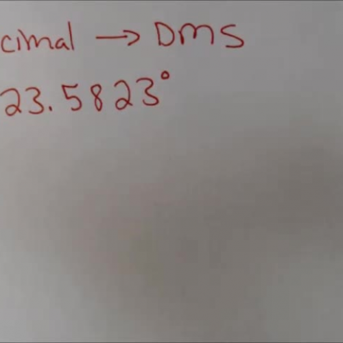 Decimal to DMS