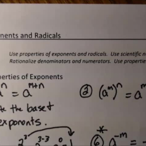 CA P.2 Exponents and Radicals Video #2