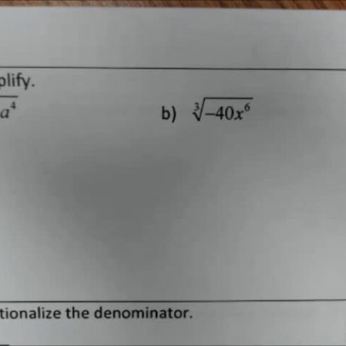 College Algebra P.2 Video 3 Back page examples only