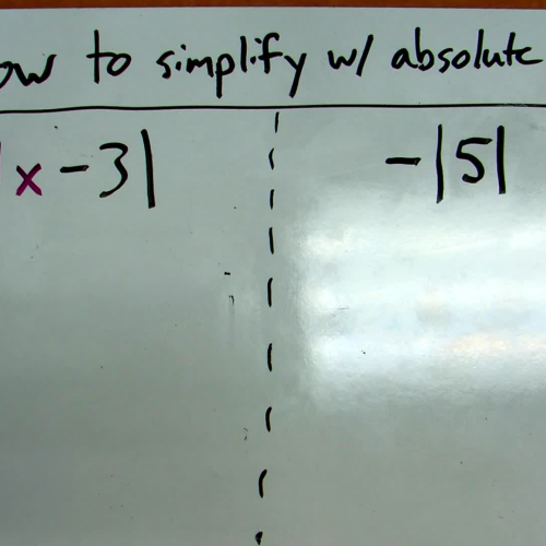 Absolute Value and Order of Operations