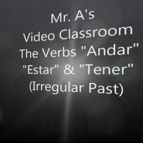 Verbs Andar Estar and Tener