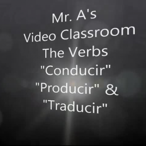 Verb Conducir Producir Traducir