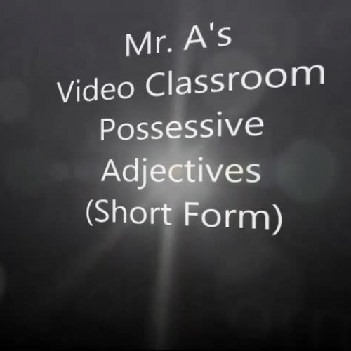 Possessive Adjectives (Short Forms)