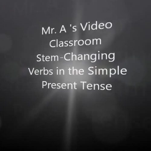 Stem-Changes in the Simple Present Tense