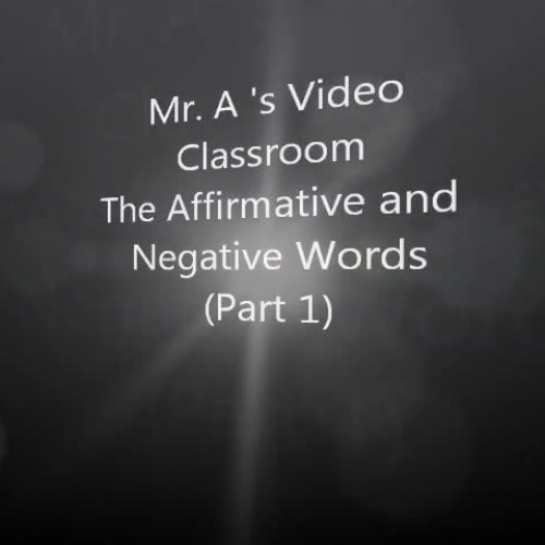 Affirmative and Negative Words (Part 1)