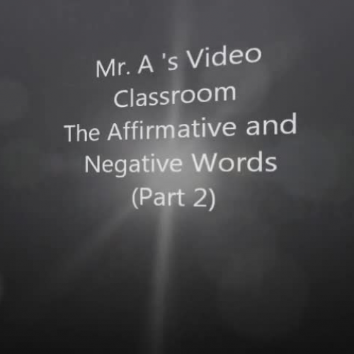 Affirmative and Negative Words (Part 2)