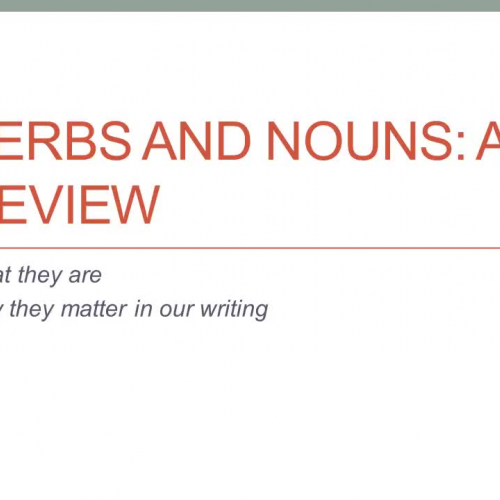 Verbs and Nouns Review