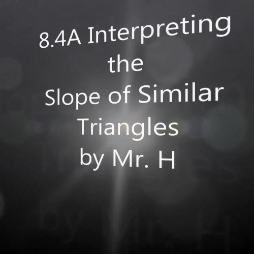 slope of similar triangles