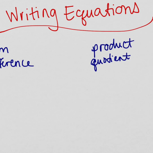 Writing Equations