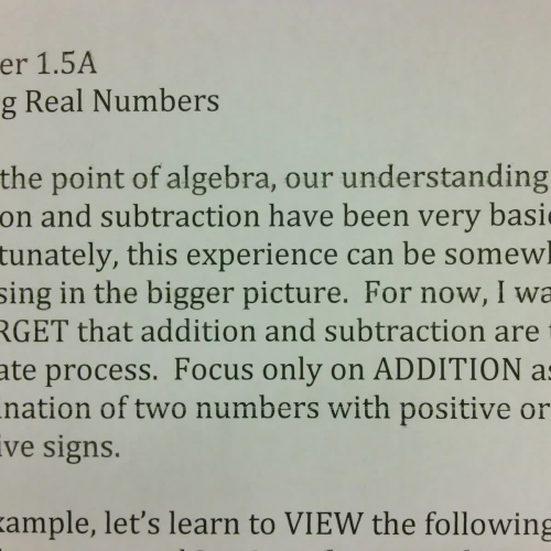 SSHSMATH - Ch 1.5A