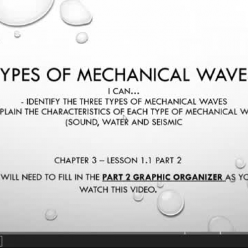 Types of Mechanical Waves