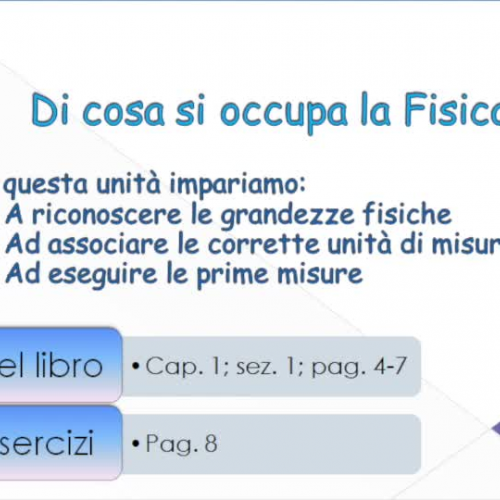 Introduzione al corso di Fisica - prima parte