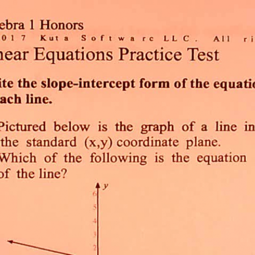 Linear Functions Practice Test