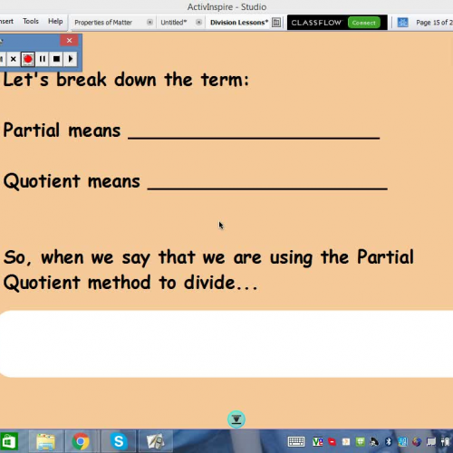 Partial Quotient Division Method