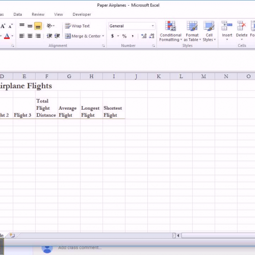 All About Planes with Microsoft Excel