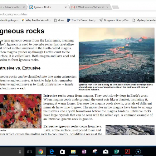 Parts A & B Rock Webquest 