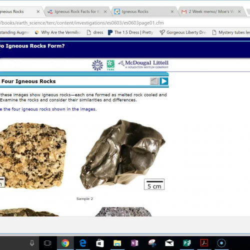 Part 2 of Rock Webquest 