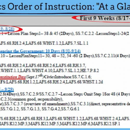 Pacing and Curriculum Guides