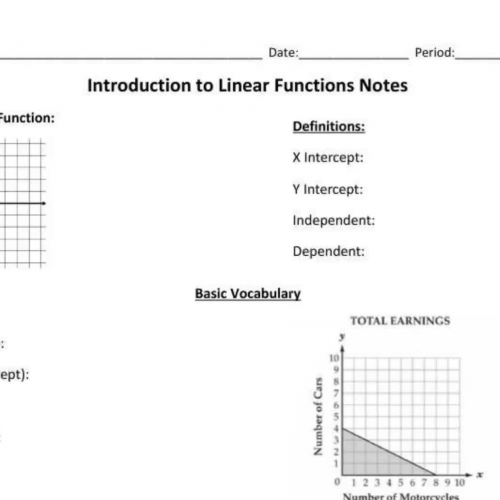 Linear Vocab and Direct Variation Notes