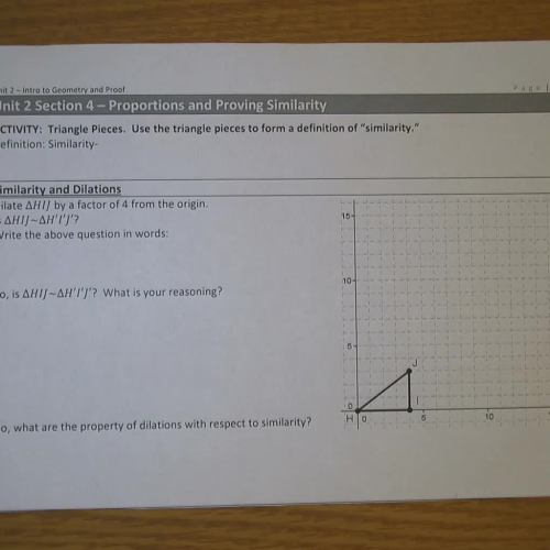 Section 2.4 #1 Proportions and Proving Similarity