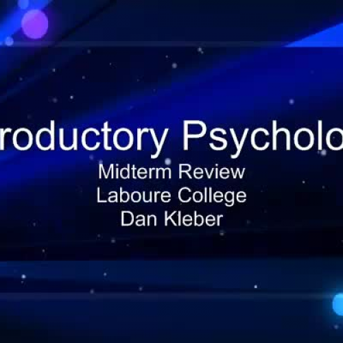 Intro Psych Midterm Review