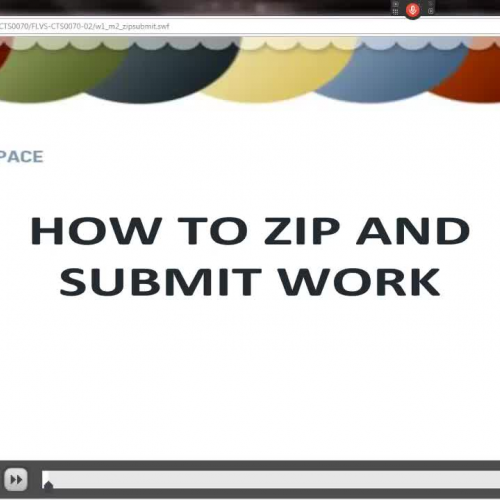 How to Zip and Submit Work