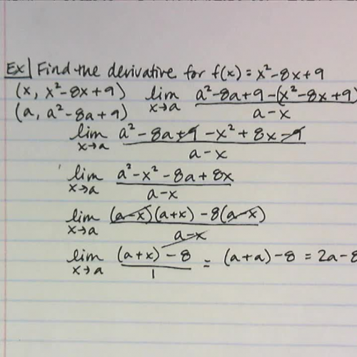 2.1a2-Definition of the Derivative