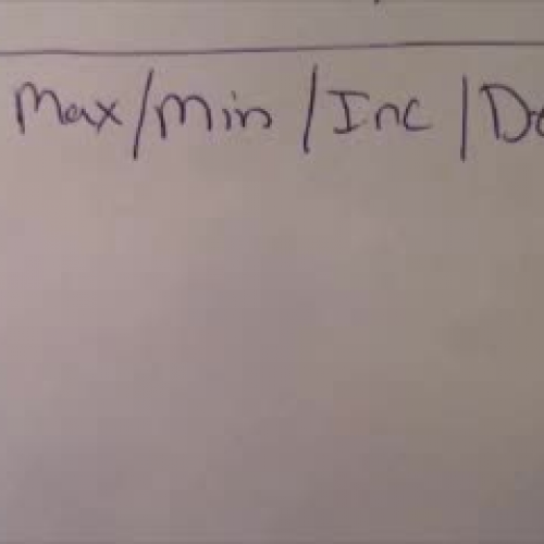 Calculate Max/Min/Inc/Dec using a graphing calc