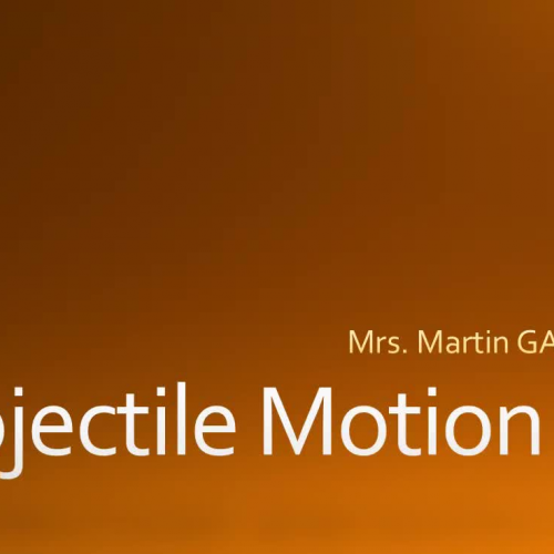 Projectile Motion Help