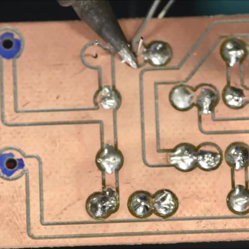 Step 8 - How to solder the LED's for circuit two on to the Flasher PCB