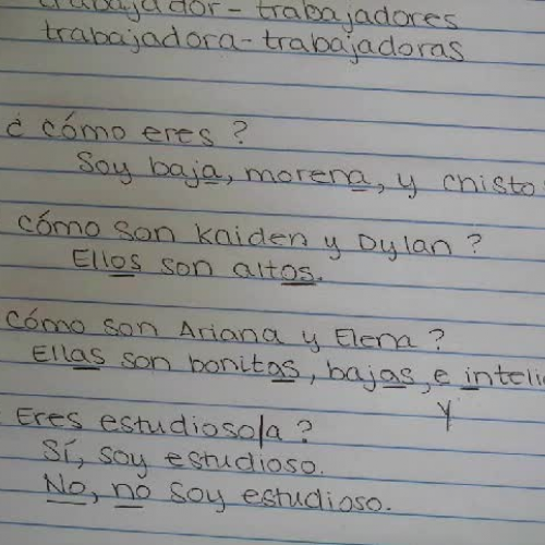 Notes over Adjectives 