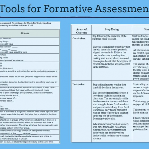 Formative and Summative Assessment