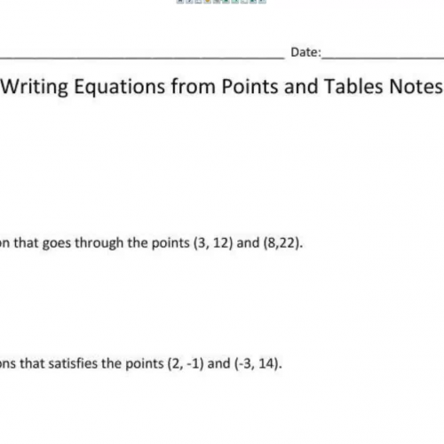 Writing Equations Pt 1 notes 2017