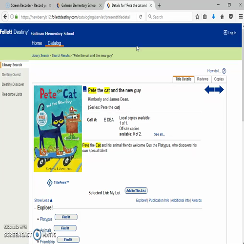 Destiny Card Catalogue