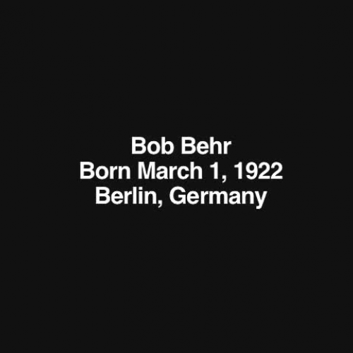 Survivors Remember Kristallnacht: Robert Behr