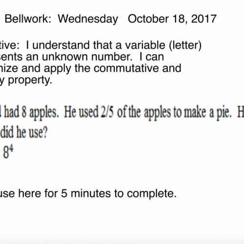 Lesson 8 Translating Numerical Form to word form
