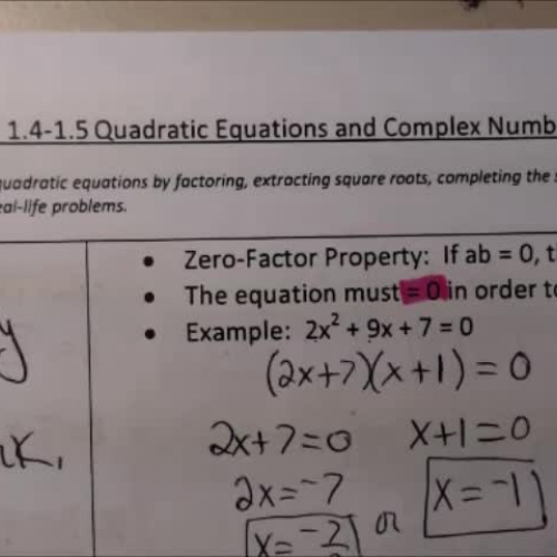 CA 1.4 Video #2 - Completing the Square