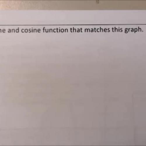 Trig 1.5 Video #2 - Finding Sine and Cosine Functions from a graph.