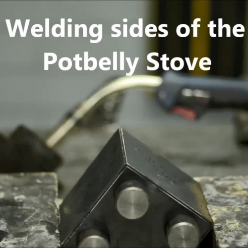 MIG welding normal sides of the Mini Potbelly Stove