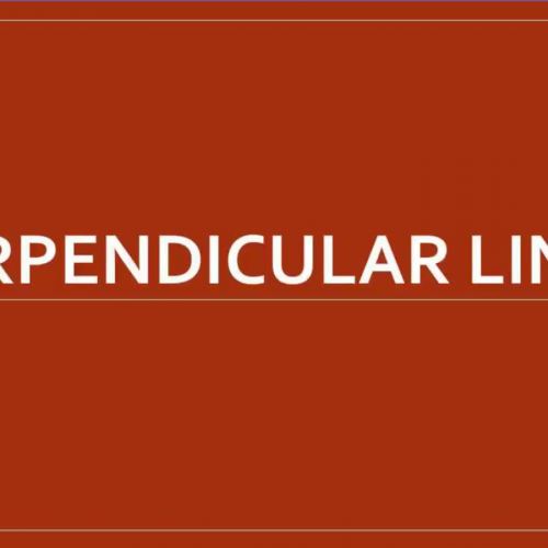 Perpendicular Lines Notes 2017