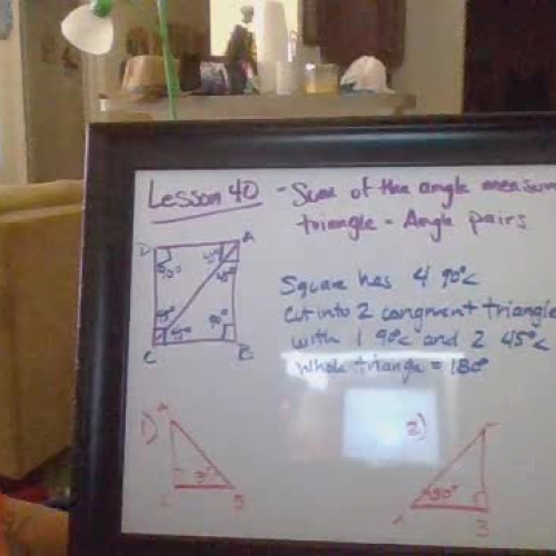 Sum of the < measures of triangle/angle pairs