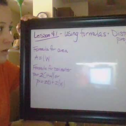 Using formulas/distributive property
